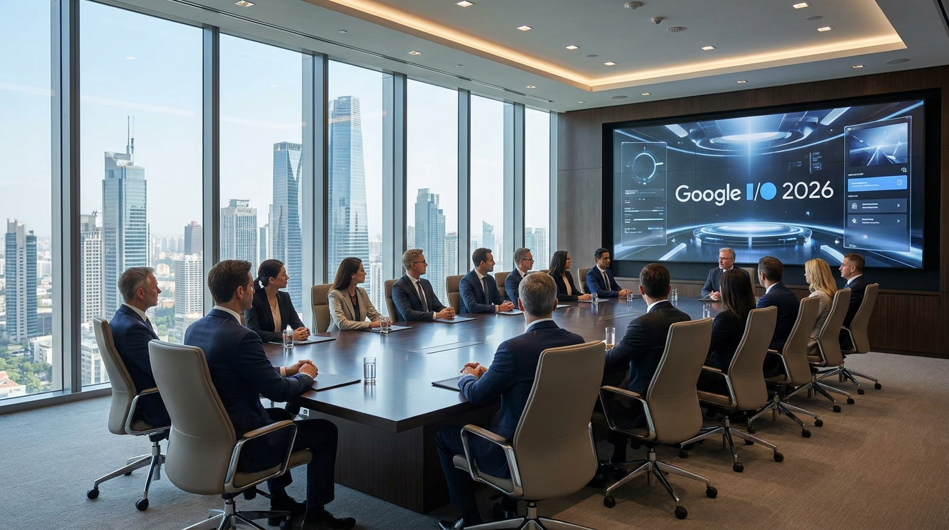 Google I/O, Google, inteligência artificial, SEO, busca, internet, inovação, negócios, transformação digital, agentes de IA, Gemini, estratégia digital