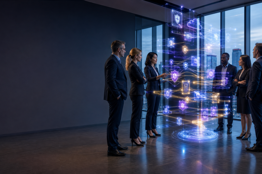 IA Corporativa, inteligência artificial corporativa, IA para empresas, inteligência artificial para empresas, governança de IA, agentes de IA, plataformas de IA, automação empresarial, transformação digital, segurança de dados, LGPD, inteligência artificial e LGPD, produtividade empresarial, inovação nas empresas, Vease, Sinapse IA, Moov2, IA generativa, gestão de processos, tecnologia corporativa