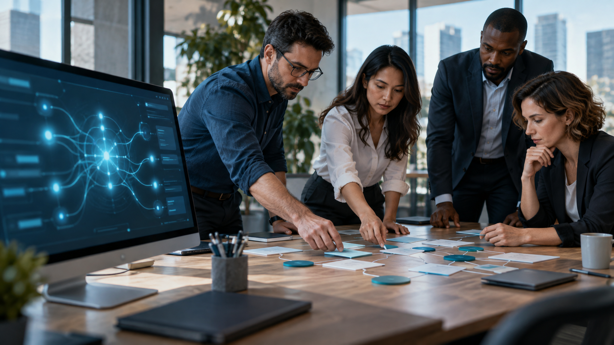 adoção de IA, inteligência artificial nas empresas, transformação digital, redesenho de processos, gestão da mudança, cultura organizacional, capacitação, governança de IA, método 1-3-5, inovação nos negócios